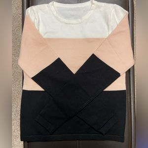 Shein color block sweater